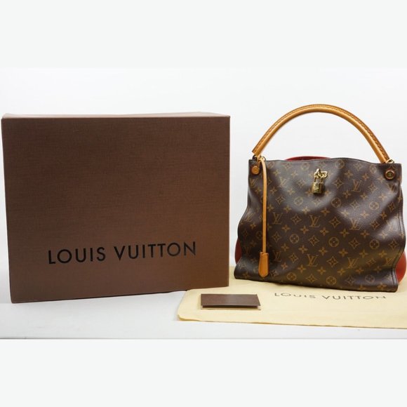 LOUIS VUITTON Gaia Monogram Canvas Shoulder Bag Brown